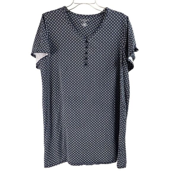 croft & barrow Other - CROFT & BARROW Women’s House Dress Nautical Anchors Size 1X Blue White